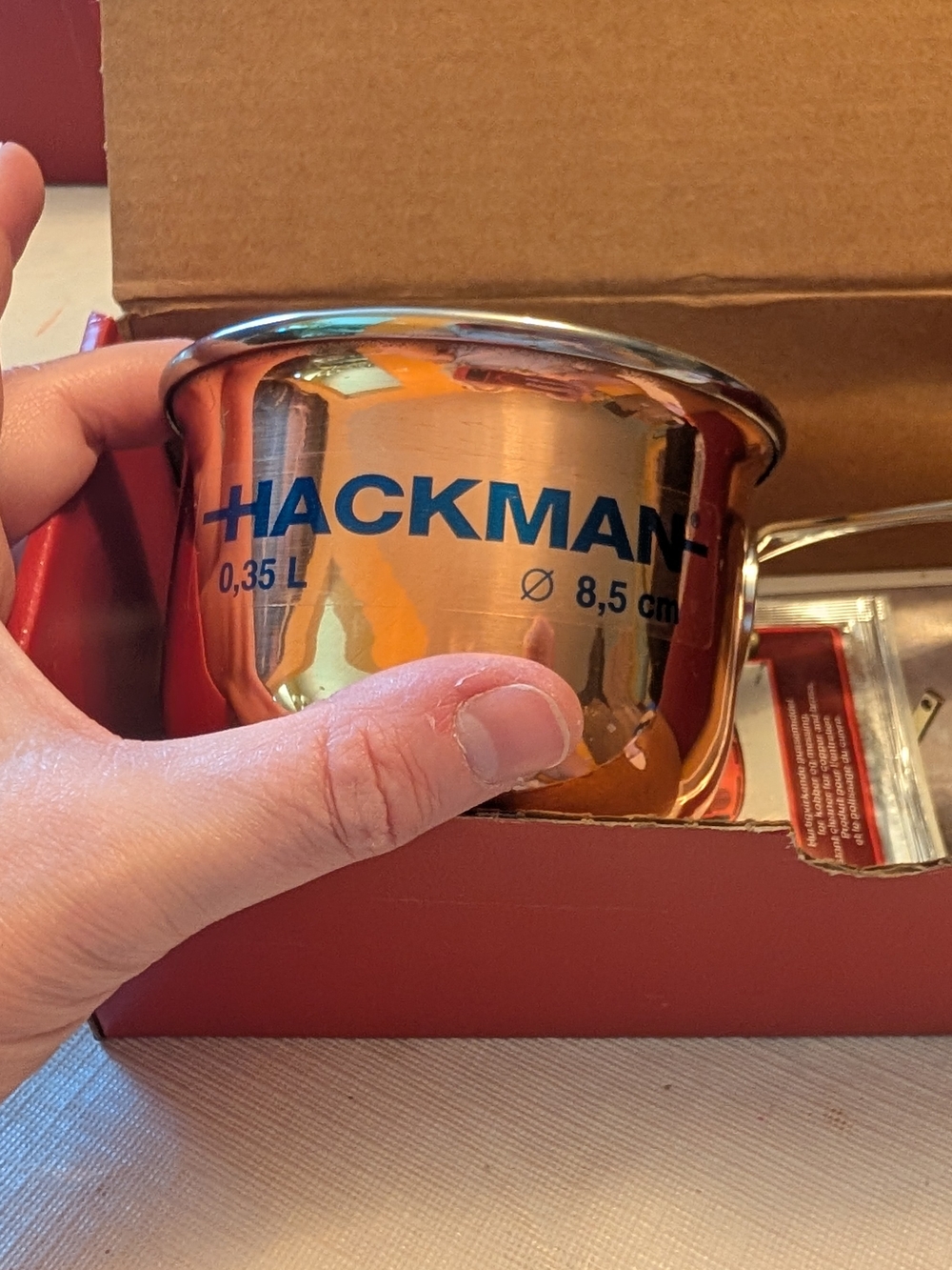 Hackman Vintage Simmer Copper Pot, Brand New In Box, 0.35 L, Discontinued